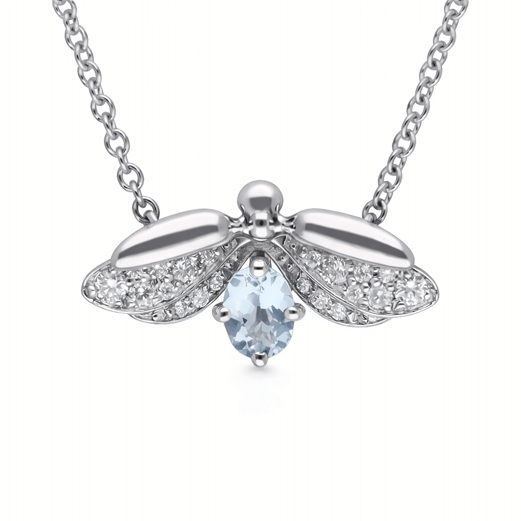 TIFFANY＆CO Firefly Glühwürmchen Halskette Aquamarin Platin 950