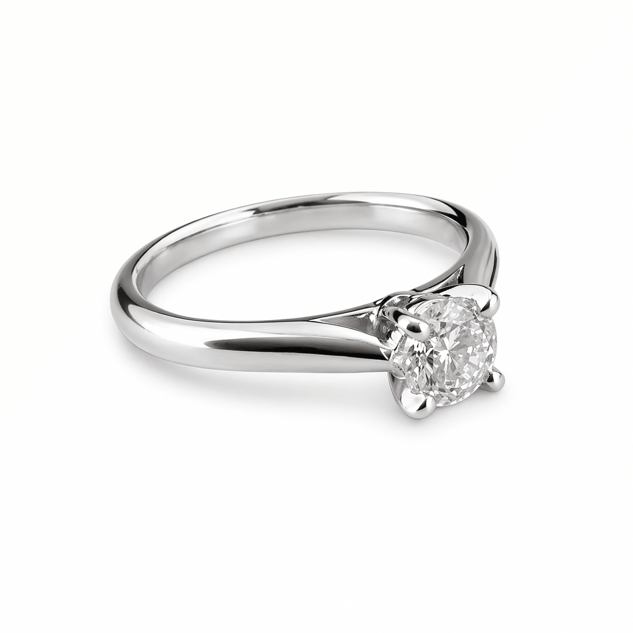 Cartier 1895 Solitaire Ring 0,24 ct 950 Platin Größe 48
