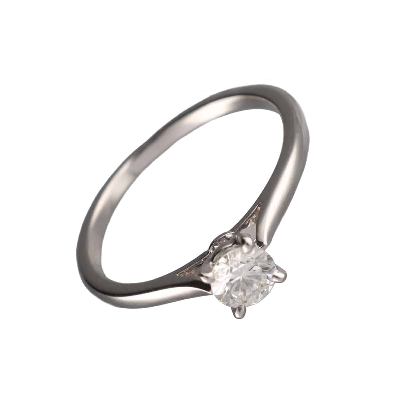 Cartier 1895 Solitaire Ring 0,26 ct 950 Platin Größe 47