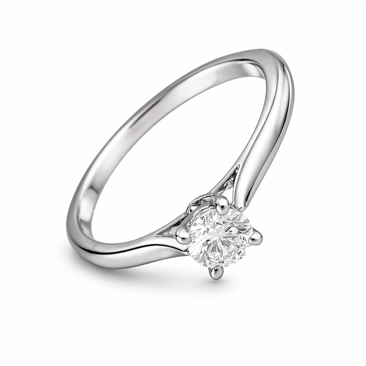 Cartier 1895 Solitaire Ring 0,26 ct 950 Platin Größe 47