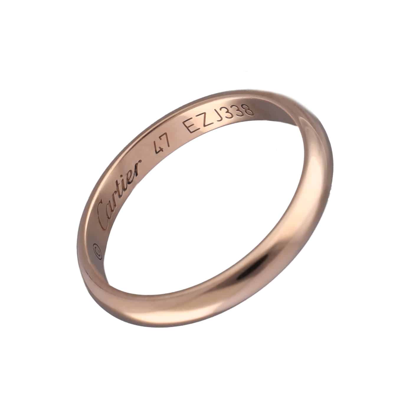 Cartier 1895 Trauring Größe 47 Rosegold 750