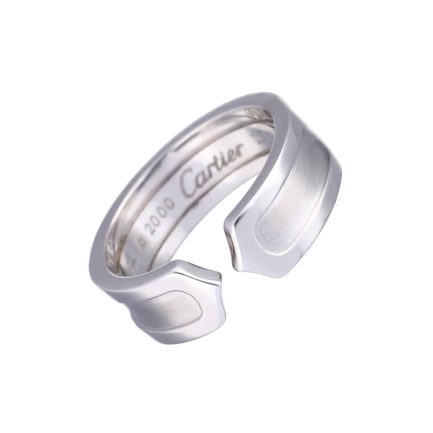 Cartier 2C Ring Größe 53 Weißgold 750