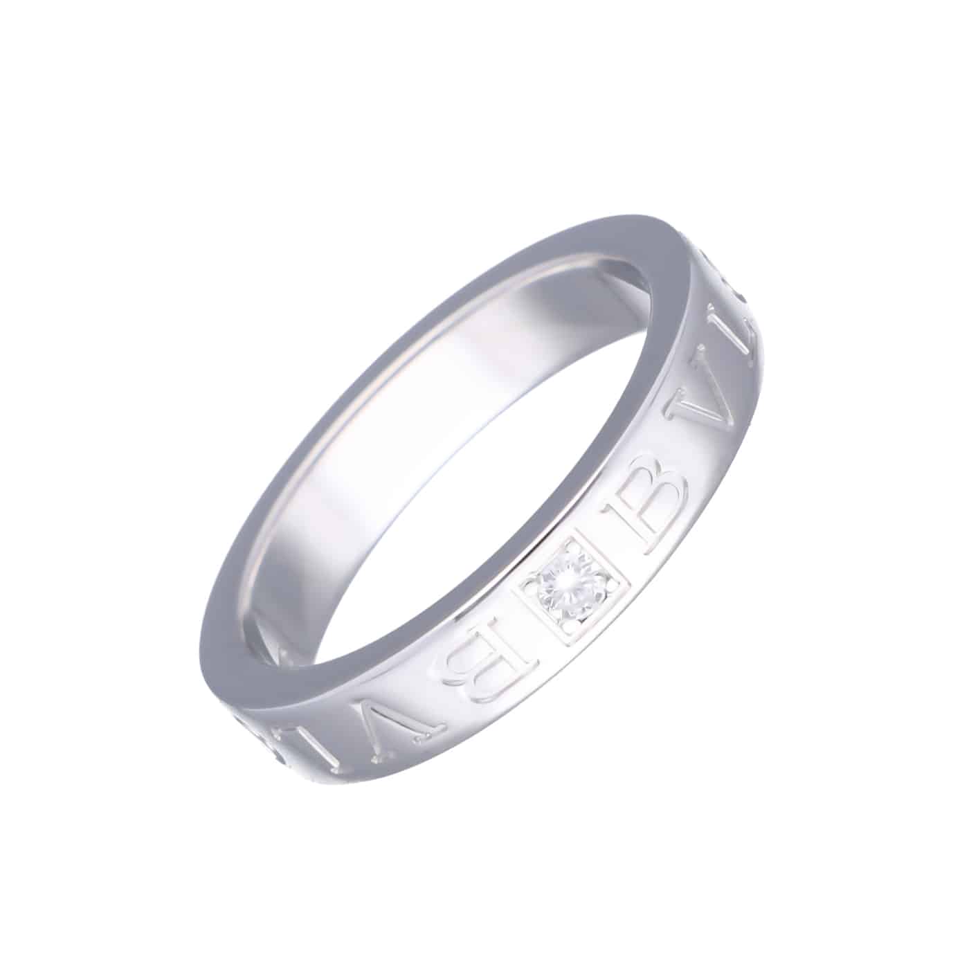 Bulgari B.zero1 Ring Essential Weißgold 750 Größe 54