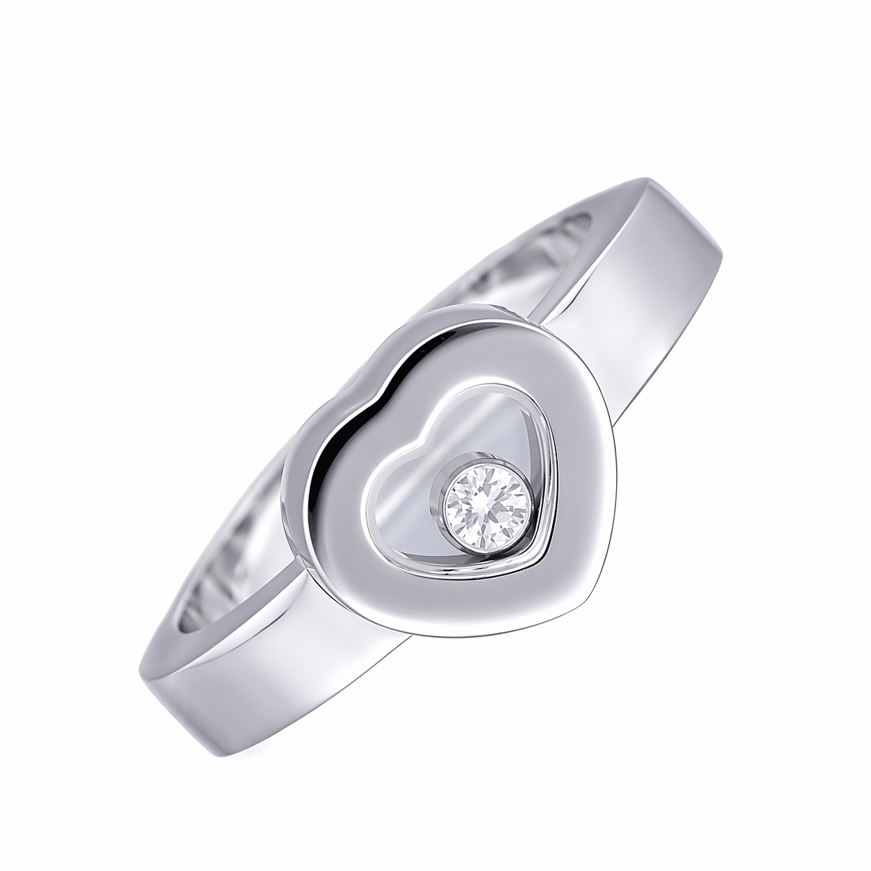 Chopard Ring Happy Diamonds Herz Weißgold 750 Größe 51