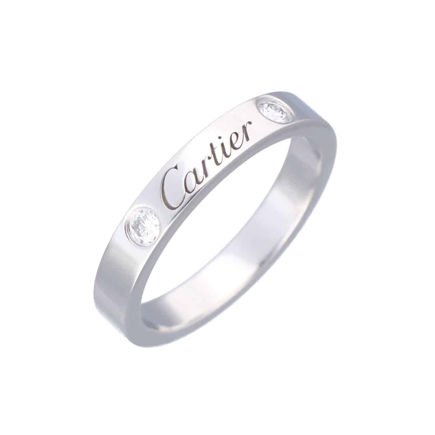 Cartier C de Cartier Größe 49 2 Diamanten Platin 950