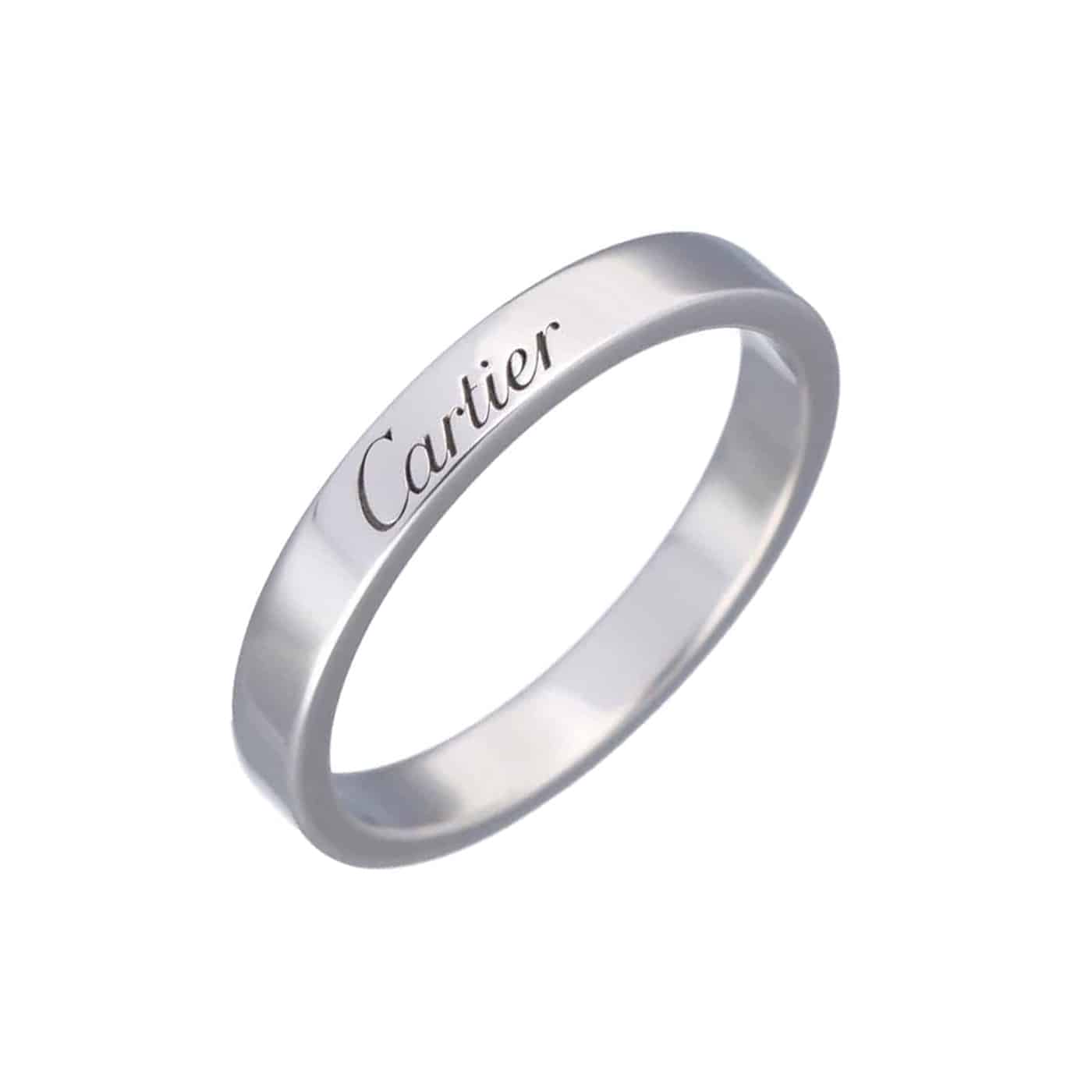 C de Cartier Ring Größe 56 Platin 950