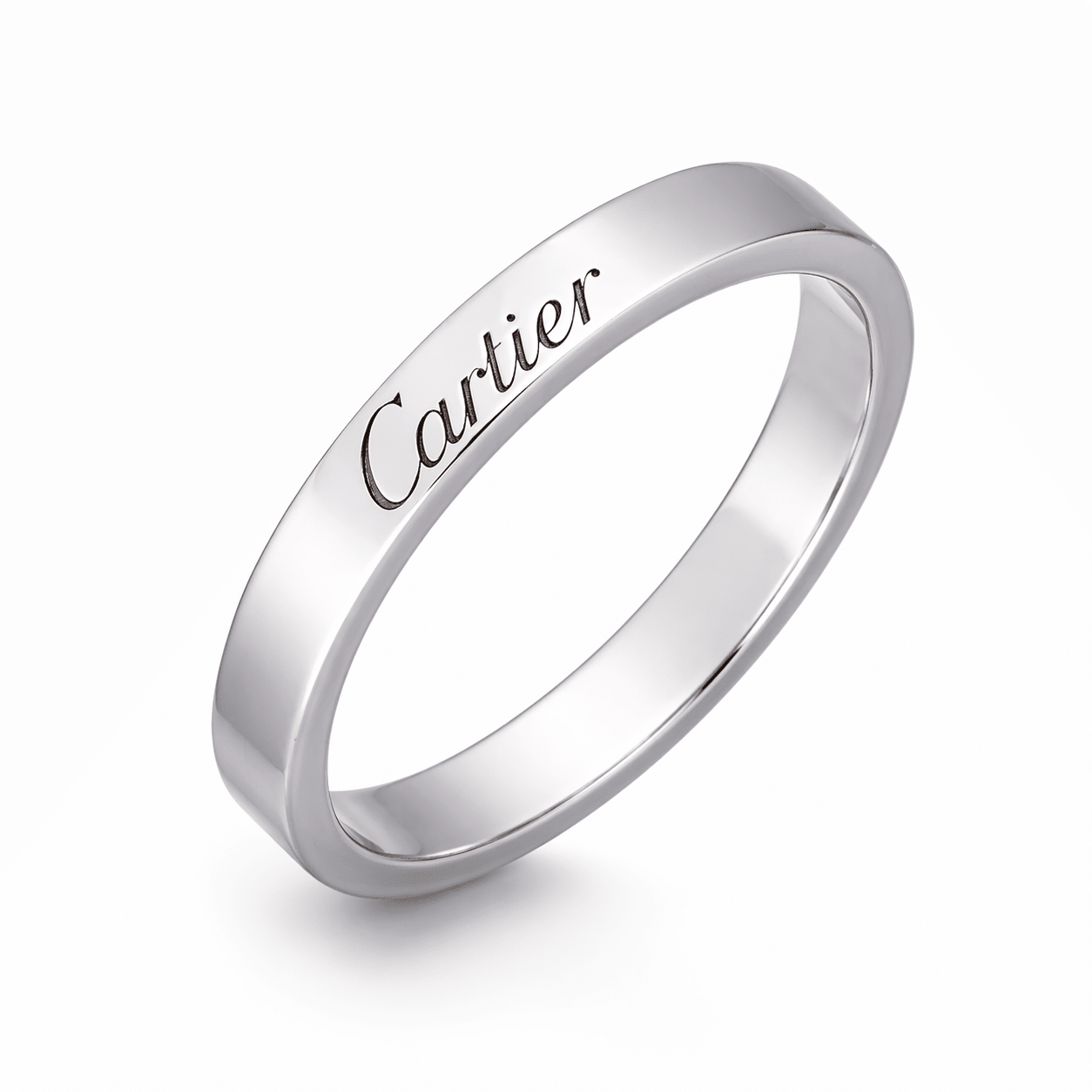 C de Cartier Ring Größe 56 Platin 950