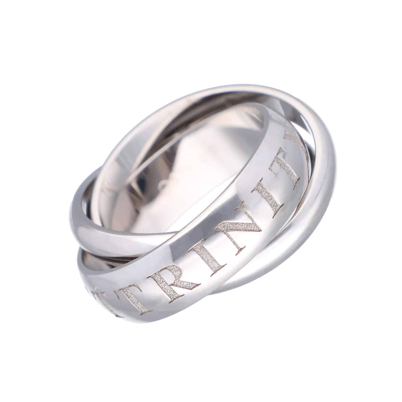 Cartier Trinity 1998 limitierter Weihnachtsring Weißgold 750 Größe 50