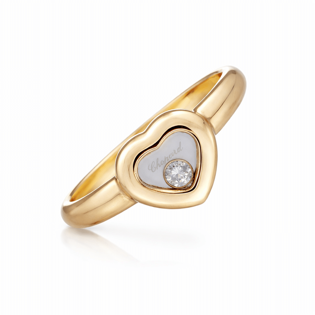 Chopard Happy Diamonds Größe 50 ½ Herz Ring Diamant Gelbgold 750