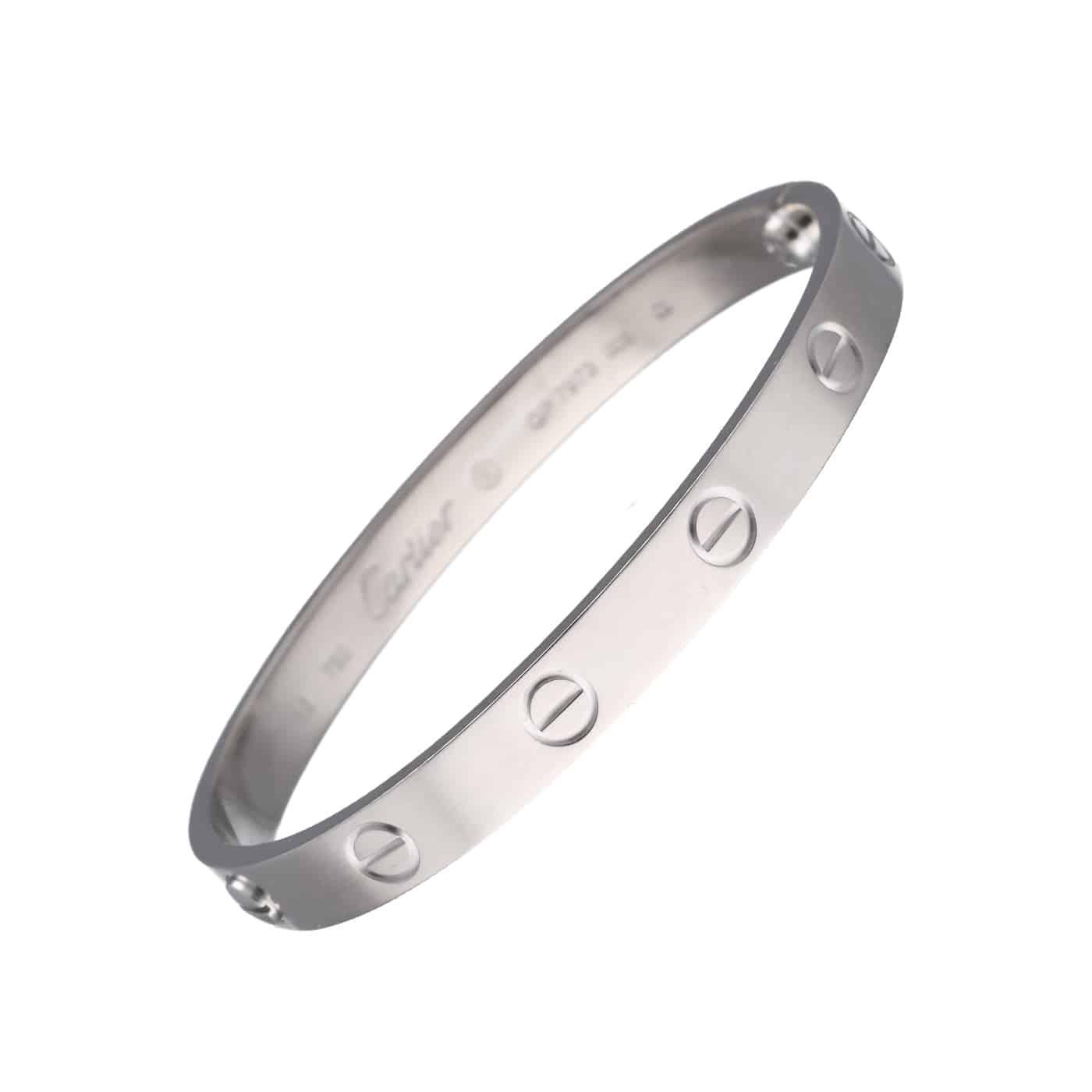 Cartier Love Armreif Weißgold 750 Größe 16 – Ansicht 1
