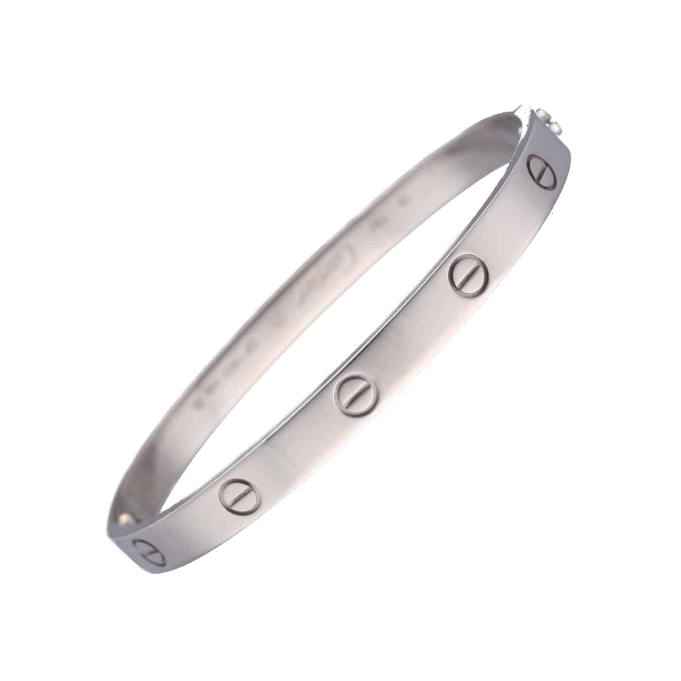 Cartier Love Armreif Weißgold 750 Größe 19 – Ansicht 1