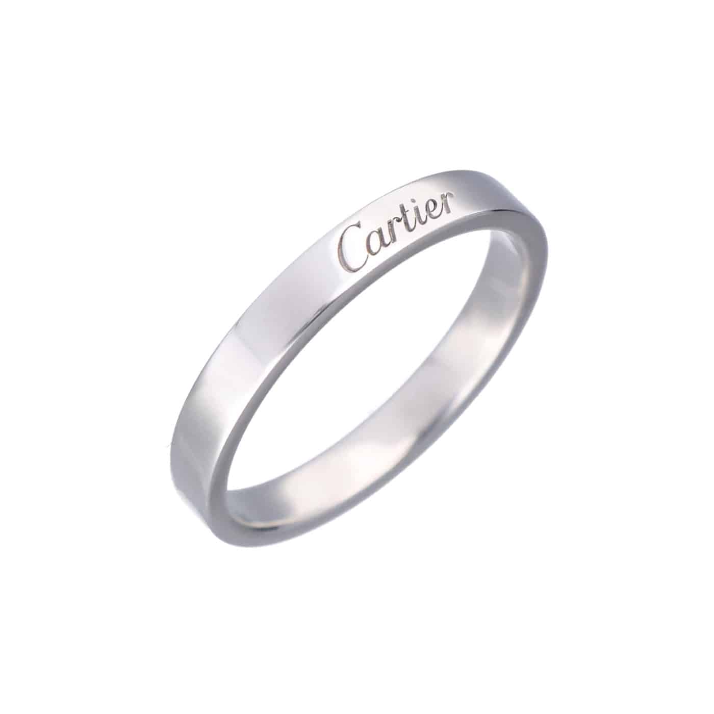 C de Cartier Ring Größe 59 Platin 950