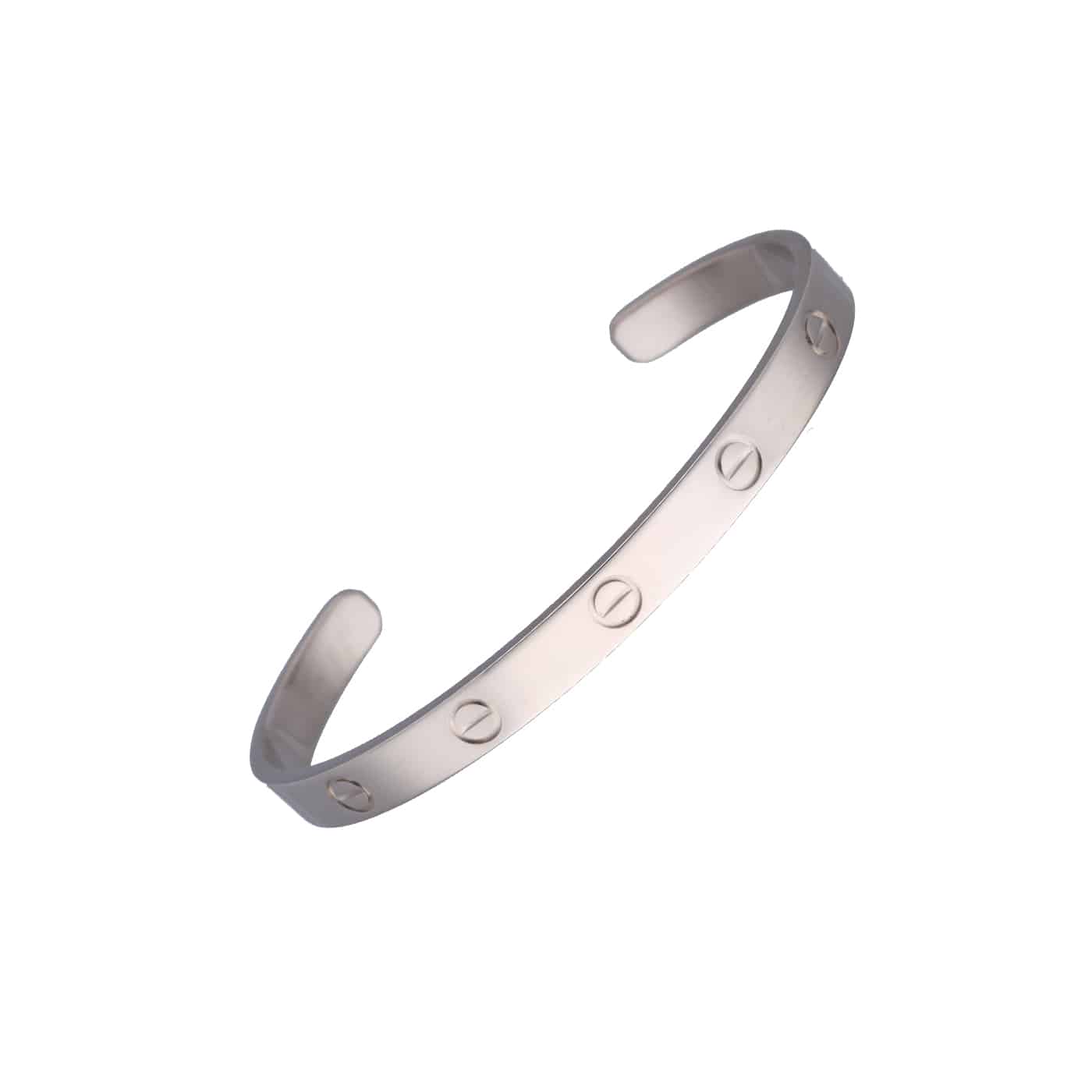 Cartier Love Armreif offen Weißgold 750 Größe 19 – Ansicht 1