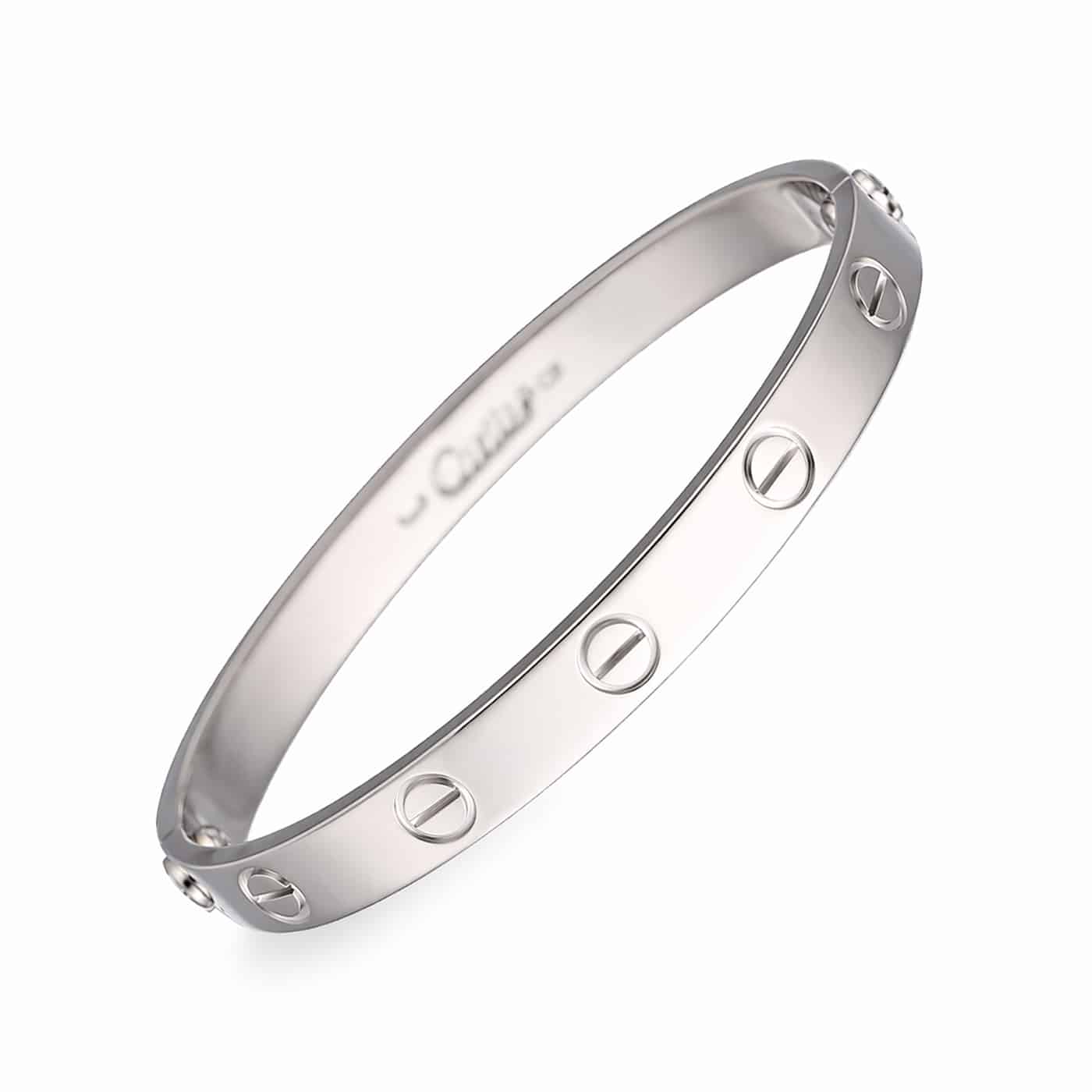 Cartier LOVE Armreif, klassisches Modell Größe 16 Weißgold 750