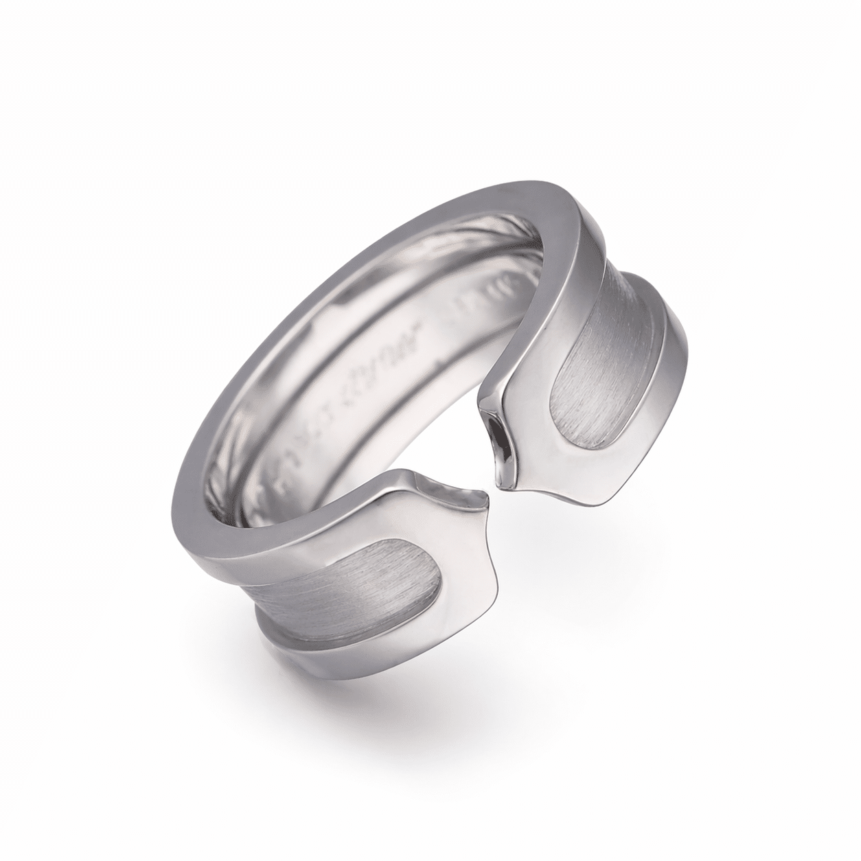 Cartier 2C Ring Größe 50 Weißgold 750