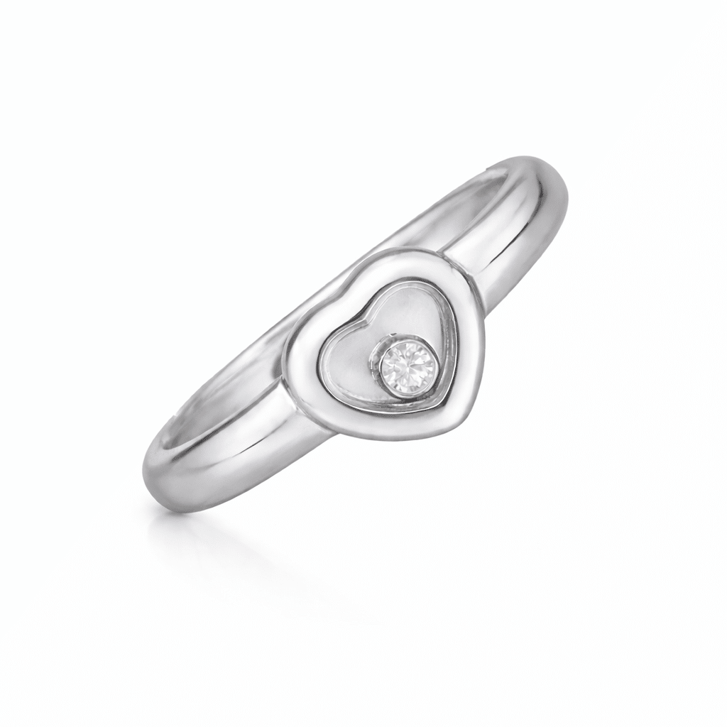 Chopard Ring Happy Diamonds Herz Weißgold 750 Größe 52