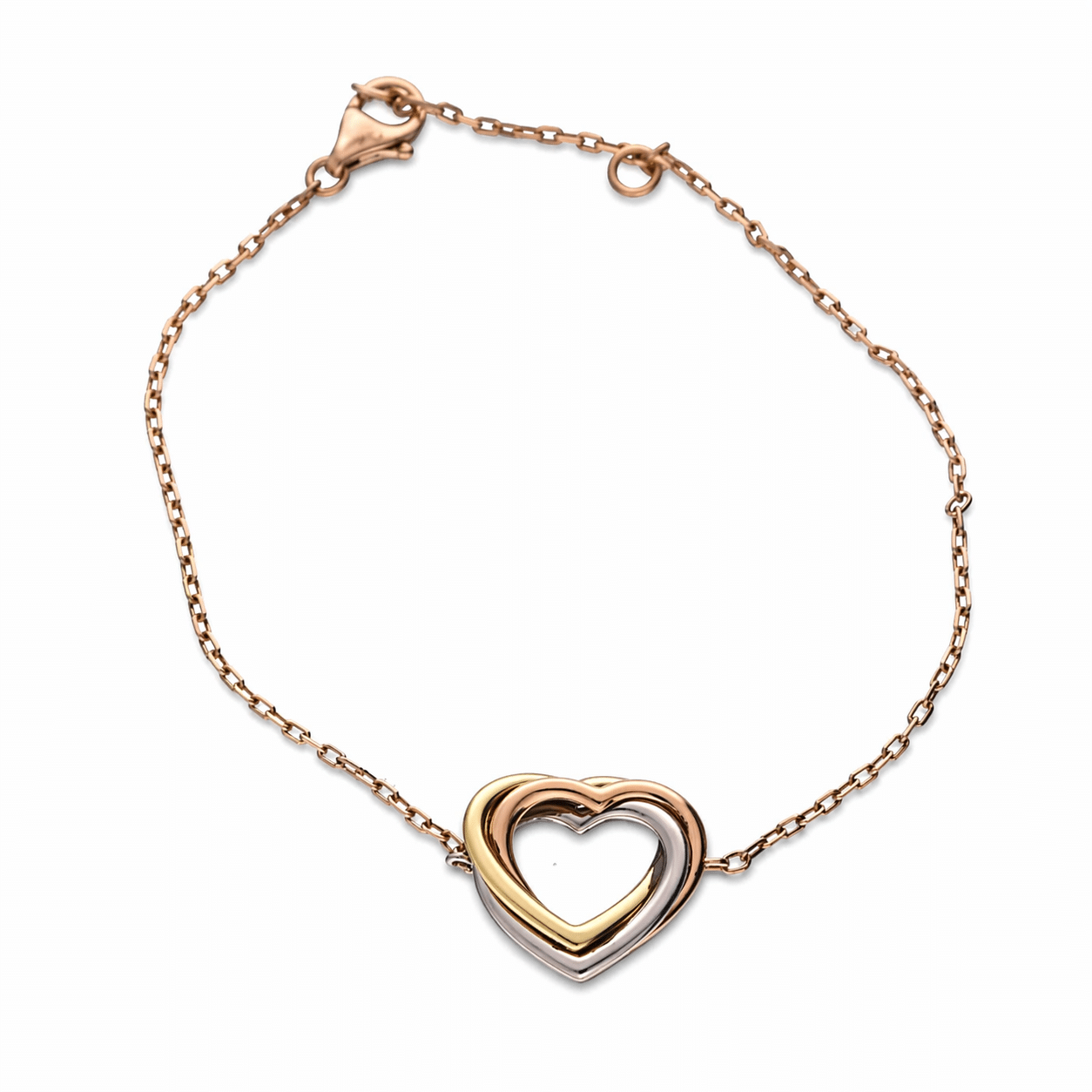 Cartier Trinity Herz Armband Gelb- Rose- Weißgold 750