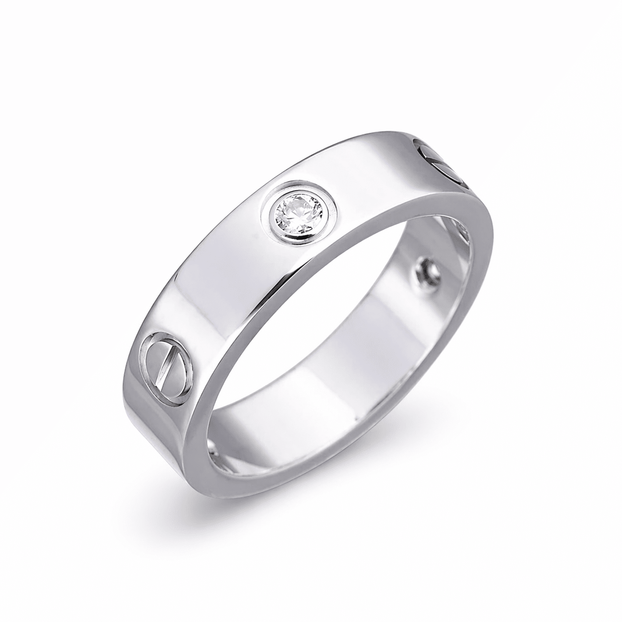 Cartier Love Ring 3 Diamanten Größe 60 Weißgold 750