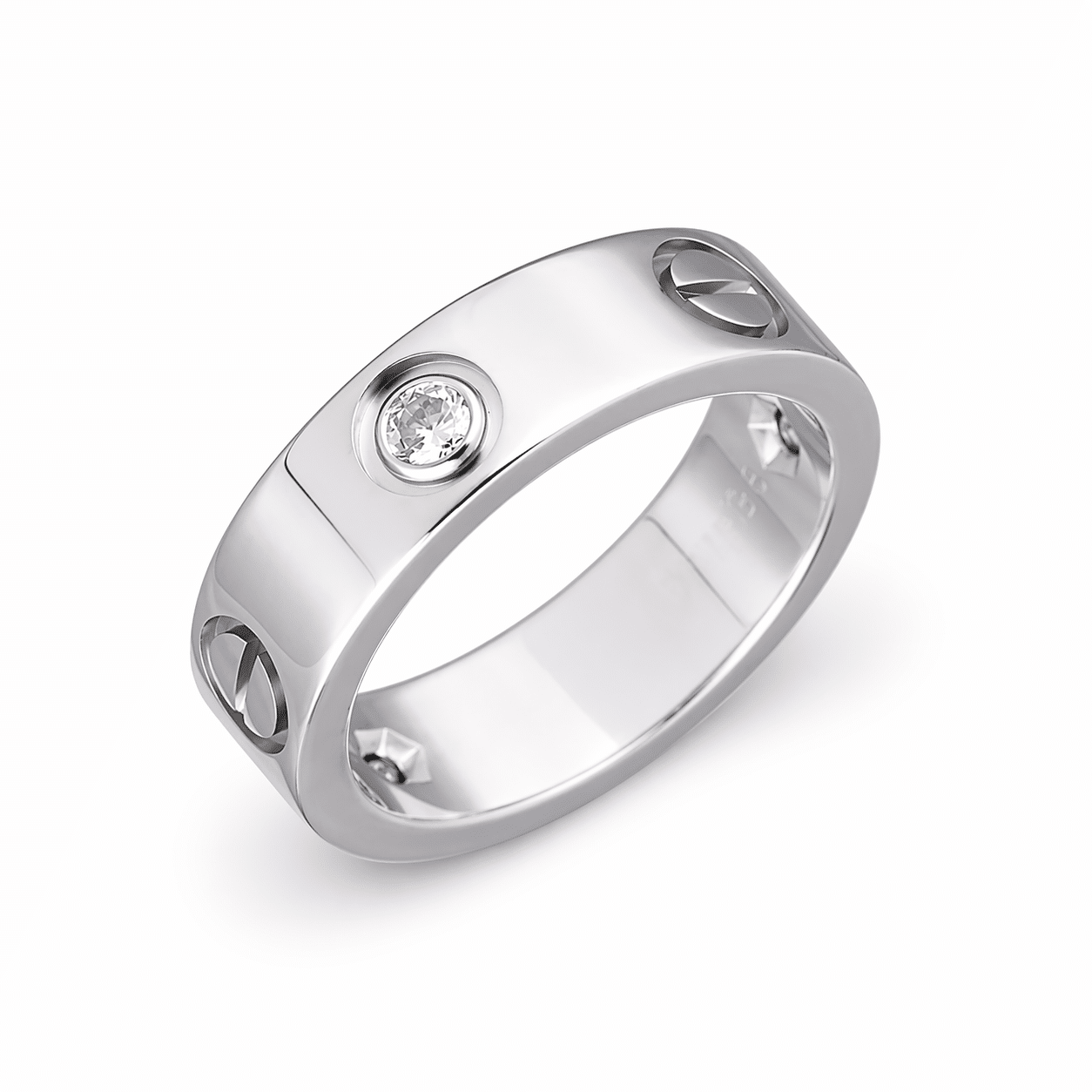 Cartier LOVE Ring 3 Diamanten Weißgold 750 Größe 49
