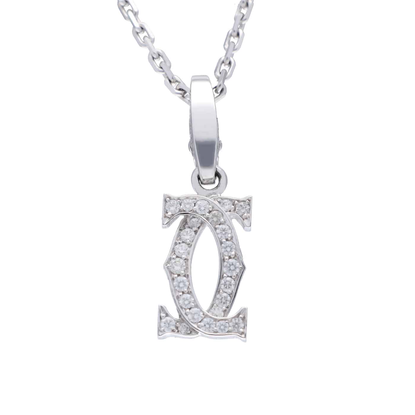 Cartier 2C Halskette Weißgold 750 Diamanten