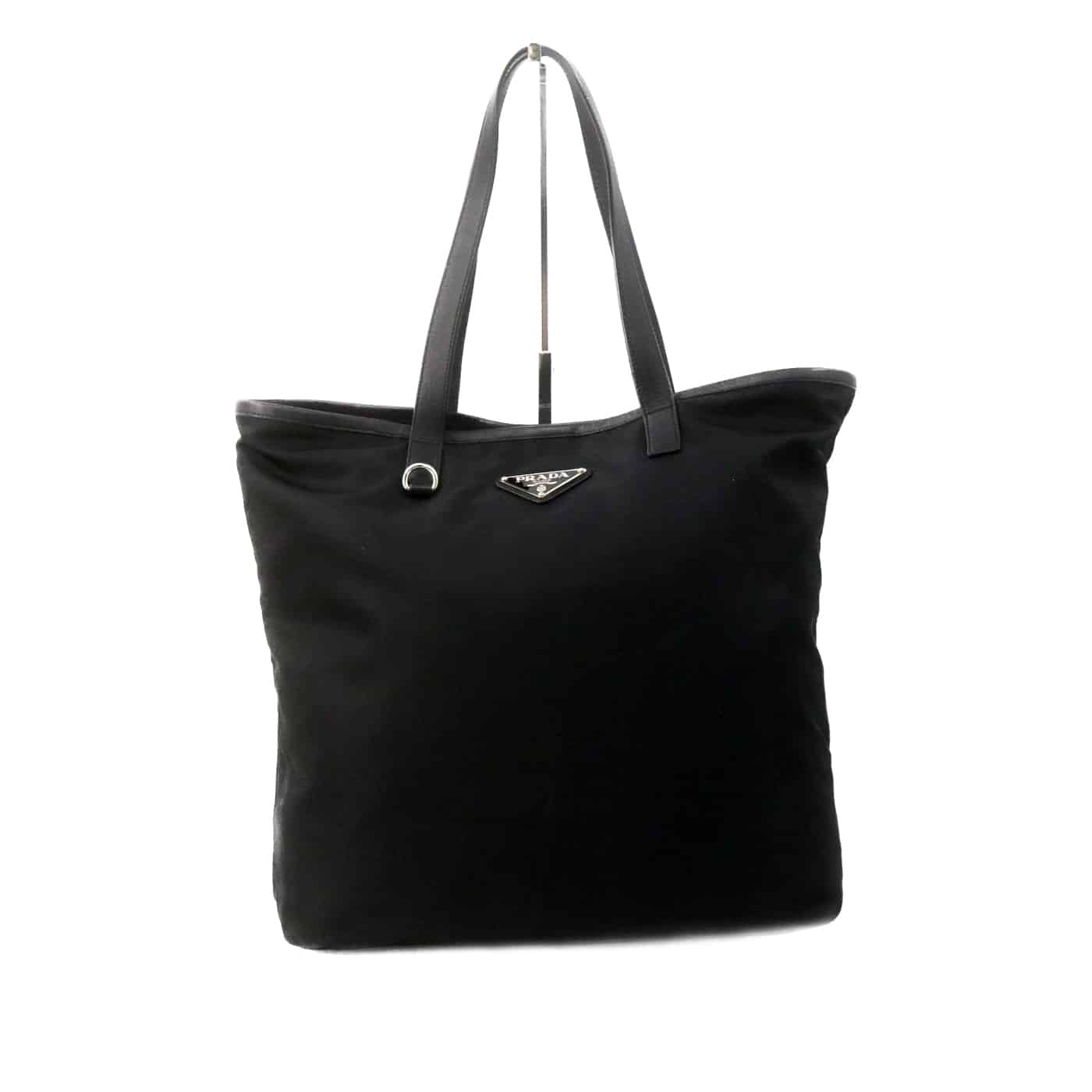 Prada Tote Bag BR4371 Schwarz Nylon Leder