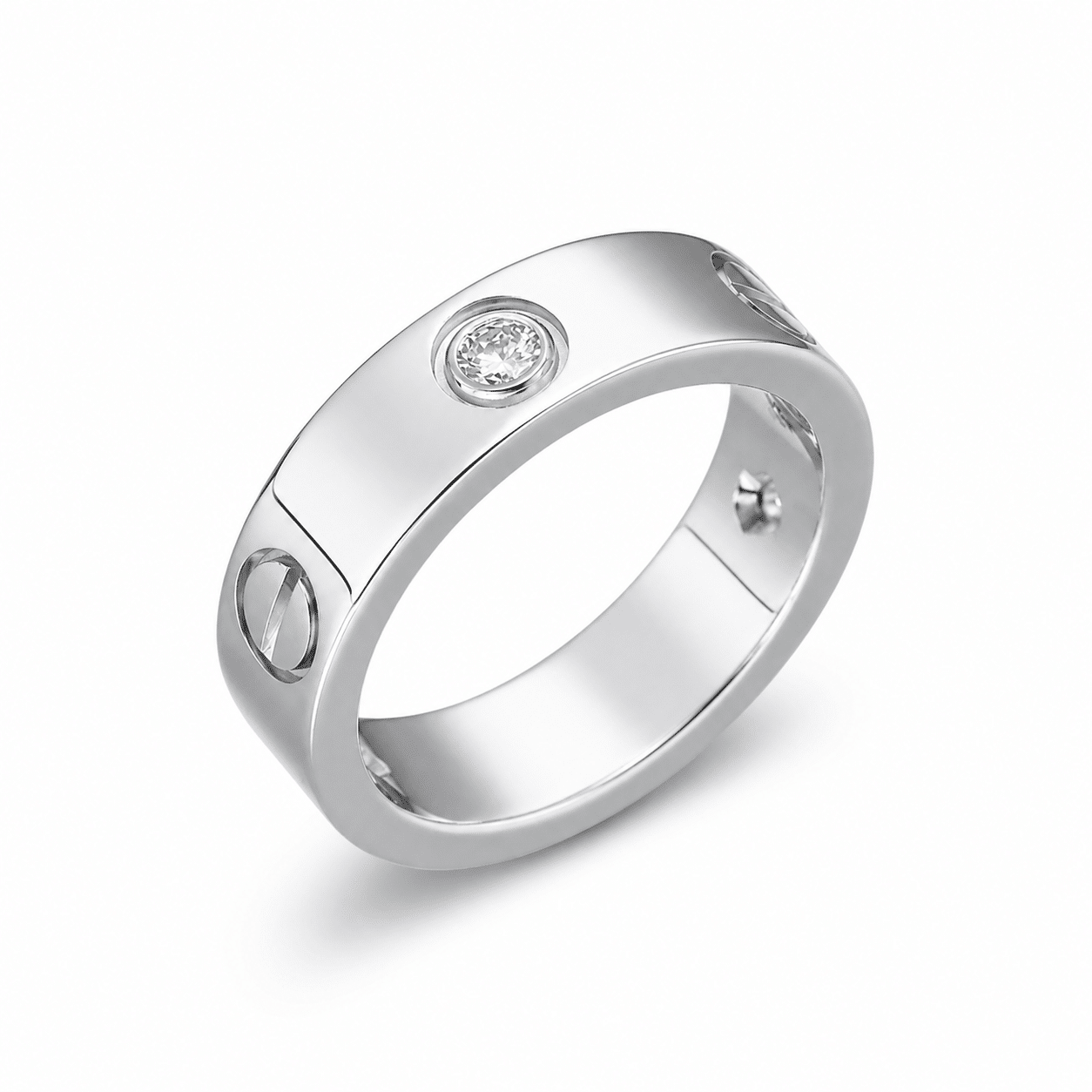 Cartier LOVE Ring 3 Diamanten Weißgold 750 Größe 54