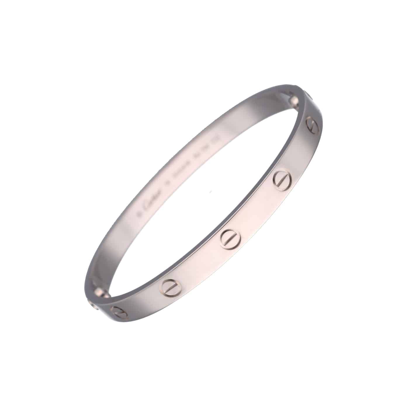 Cartier LOVE Armreif, klassisches Modell Größe 19 Weißgold 750