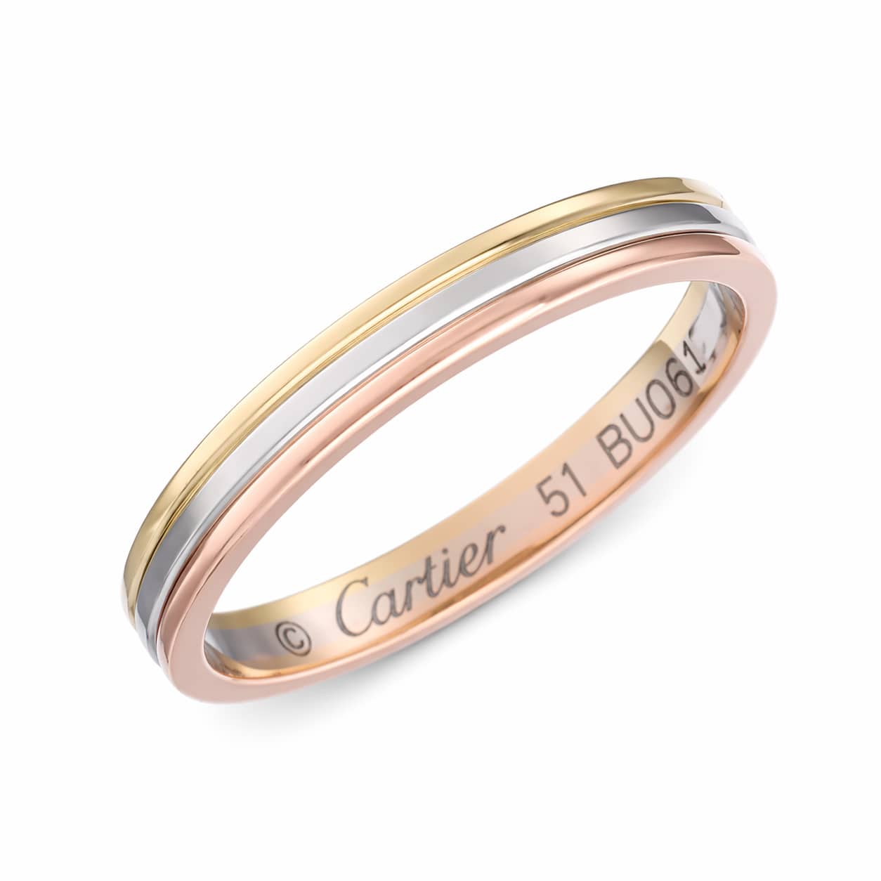 Cartier Vendome Tricolor Ring Größe 51