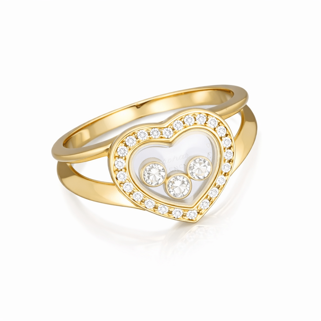 Chopard Happy Diamonds Icons Herz Ring Größe 50 Gelbgold 750
