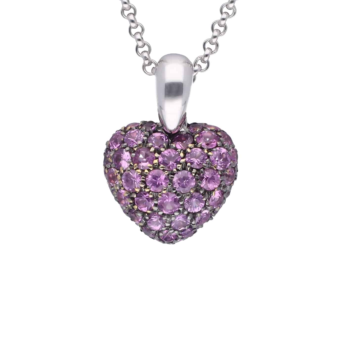 Chopard Saphir Herz Halskette Weißgold 750