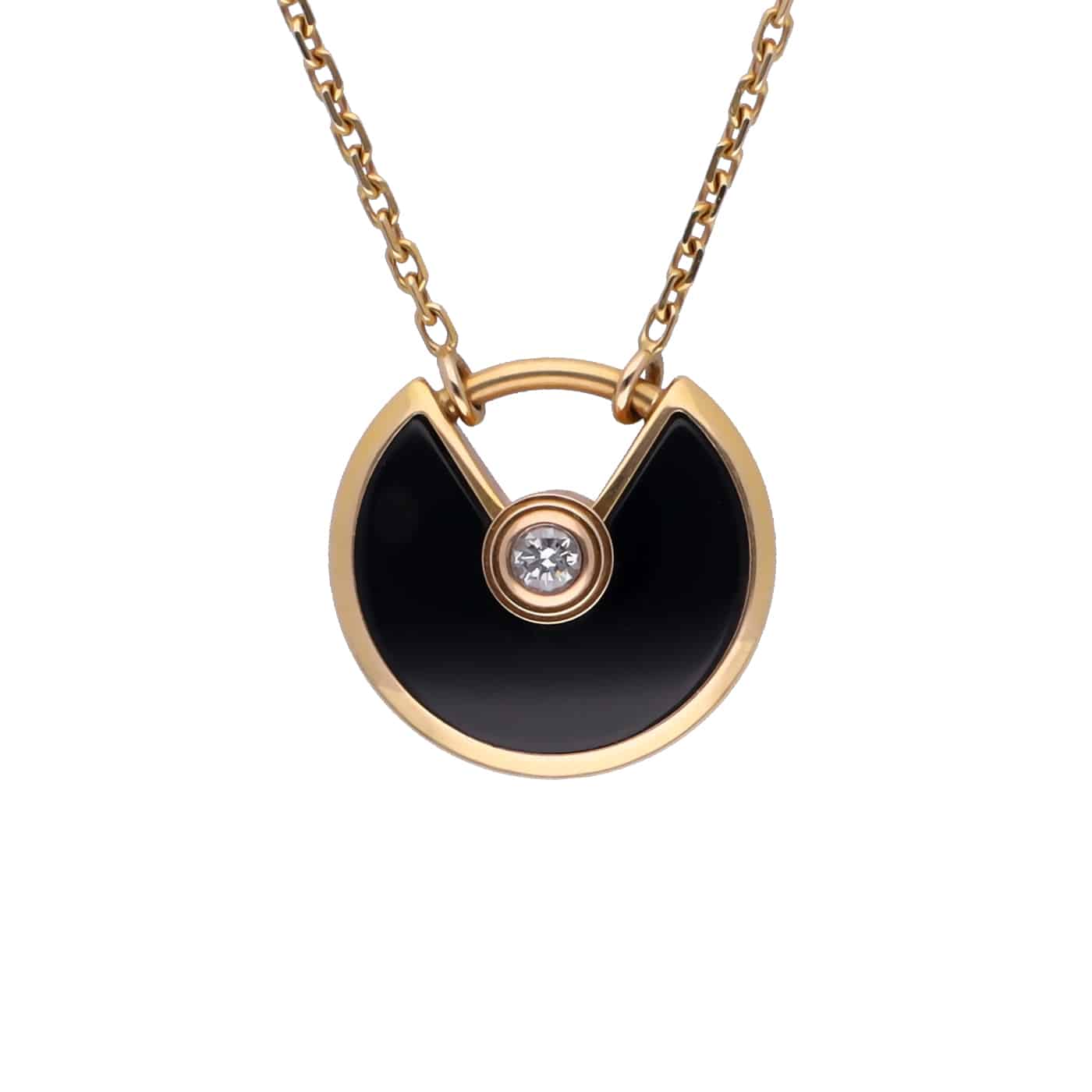 Cartier Amulette de Cartier Kette onyx XS Rosegold 750
