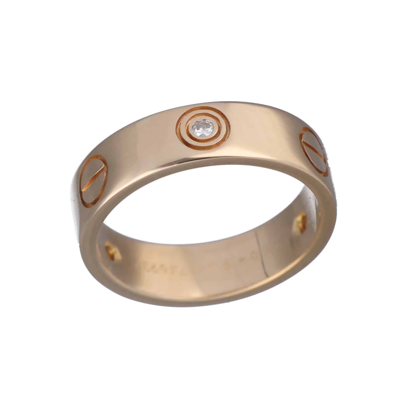 Cartier LOVE Ring 3 Diamanten Gelbgold 750 Größe 54