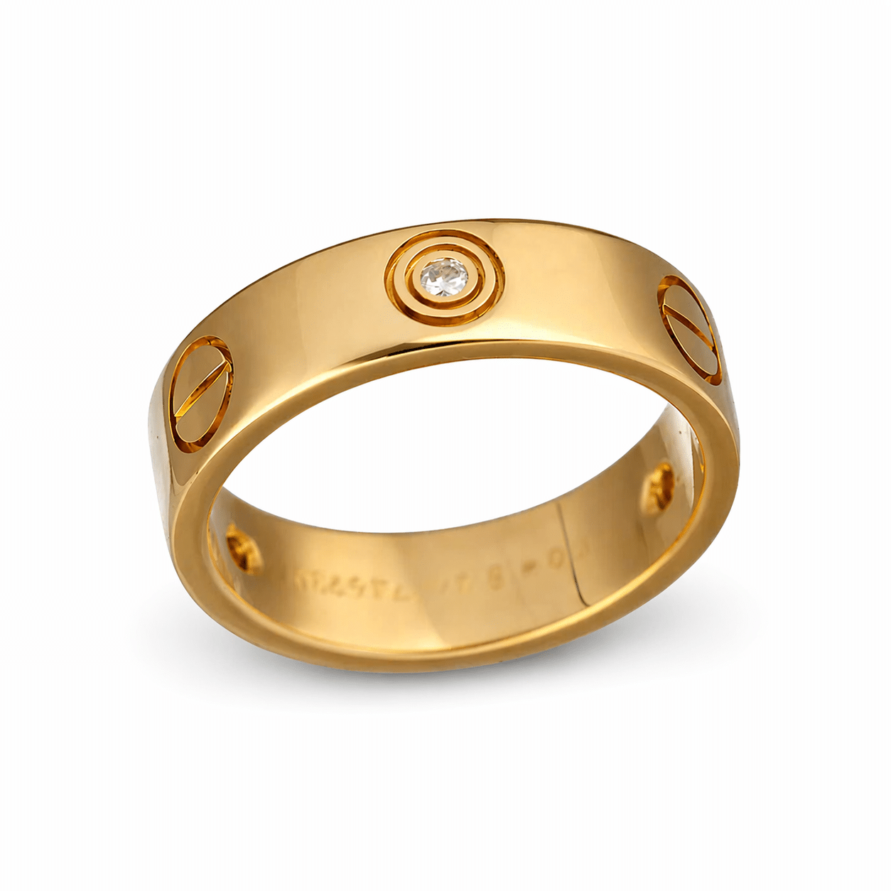 Cartier LOVE Ring 3 Diamanten Gelbgold 750 Größe 54