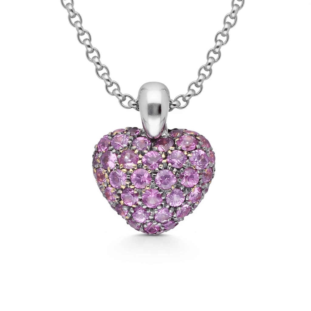 Chopard Saphir Herz Halskette Weißgold 750