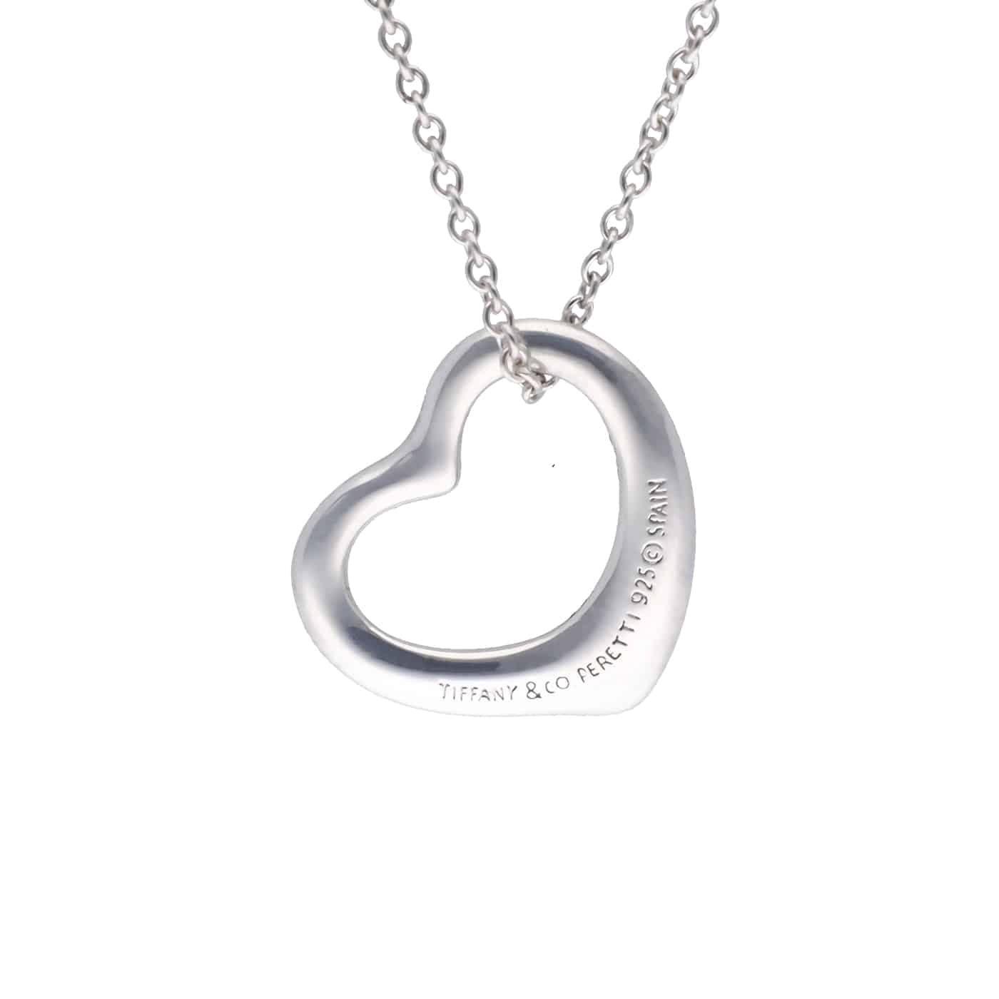Tiffany & Co. Open Heart Kette 16mm Silber 925