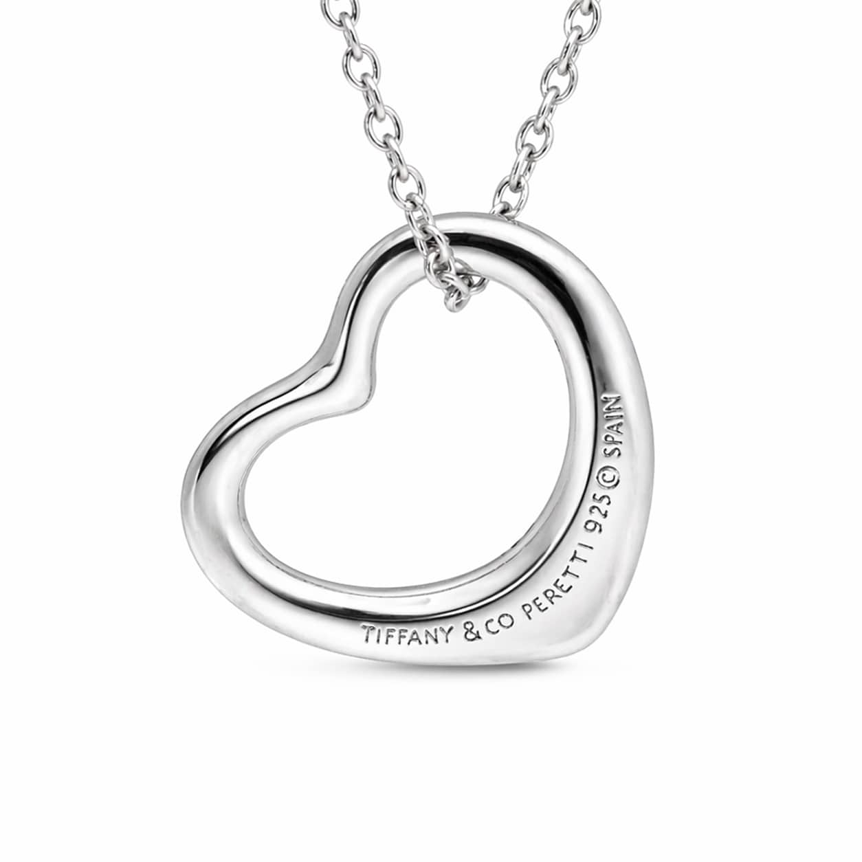 Tiffany & Co. Open Heart Kette 16mm Silber 925