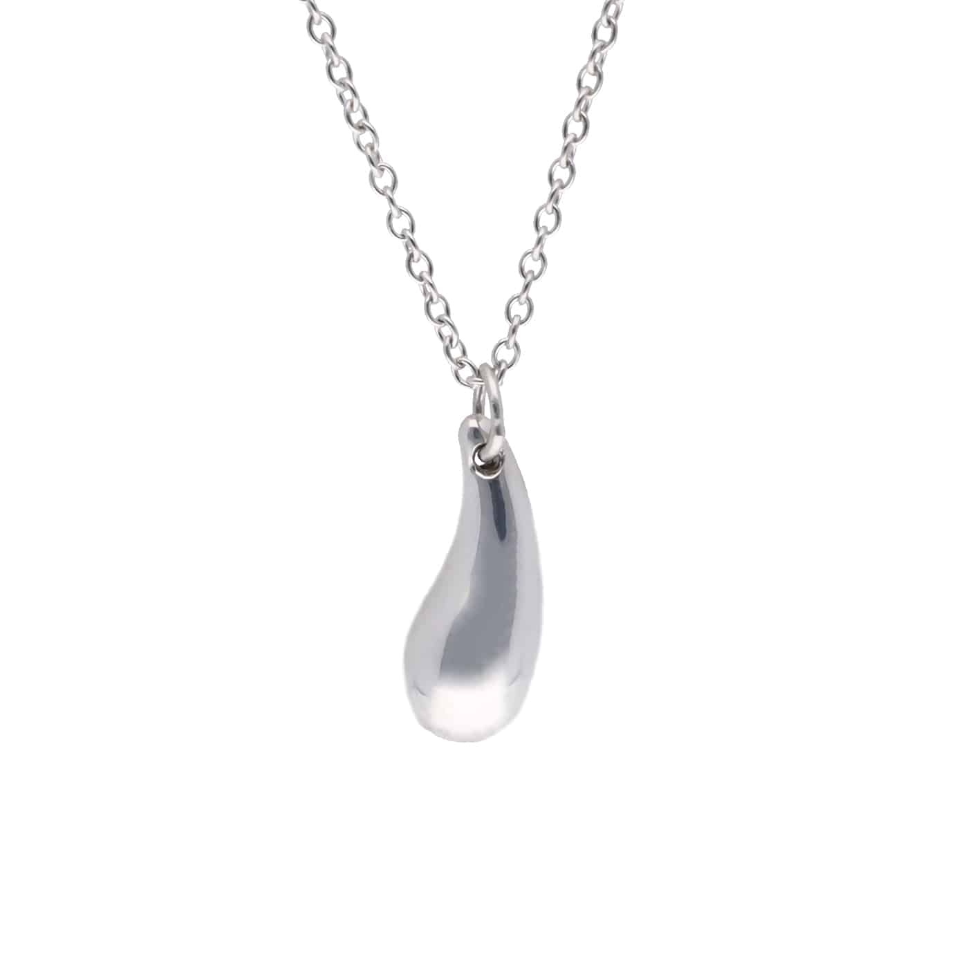 Tiffany & Co. Teardrop Anhänger Halskette 925 Silber 11 mm