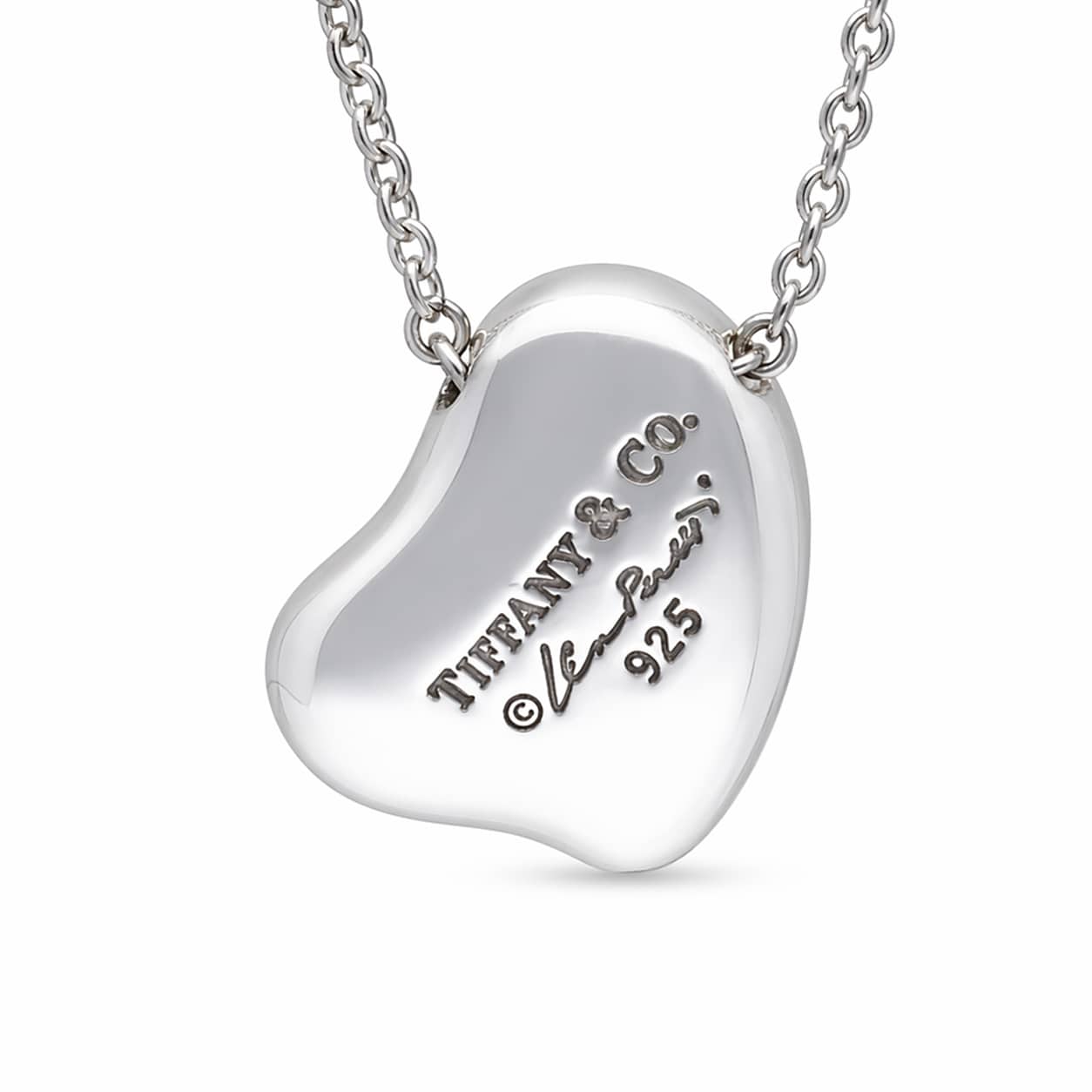 Tiffany & Co. Full Heart Anhänger Halskette 925 Silber