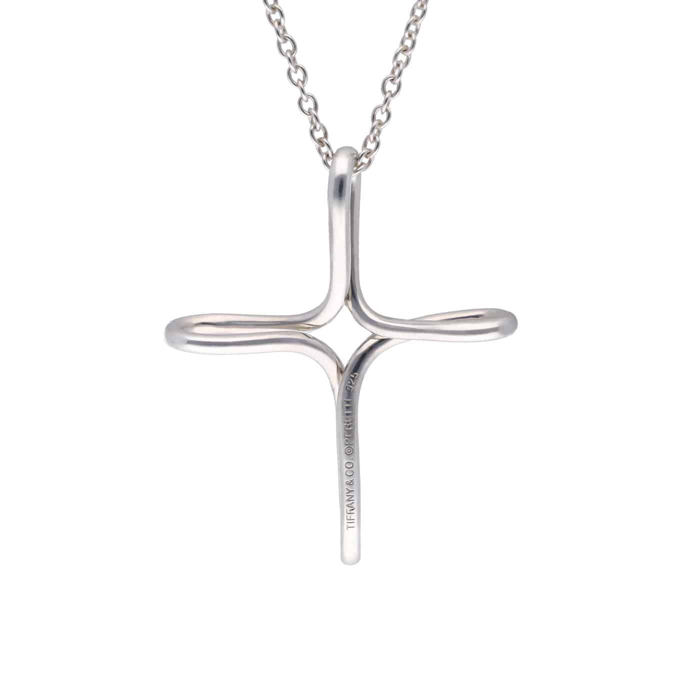 Tiffany & Co. Infinity-Kreuzanhänger 925 Silber 26 mm