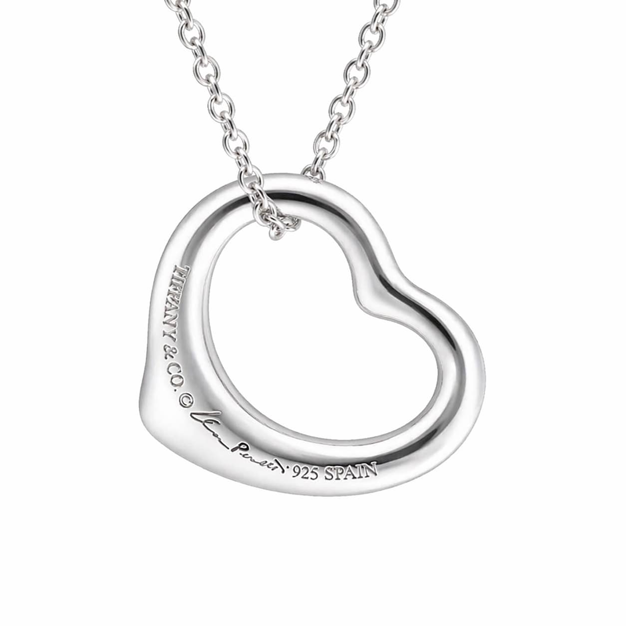 Tiffany & Co. Open Heart Kette 16mm Silber 925