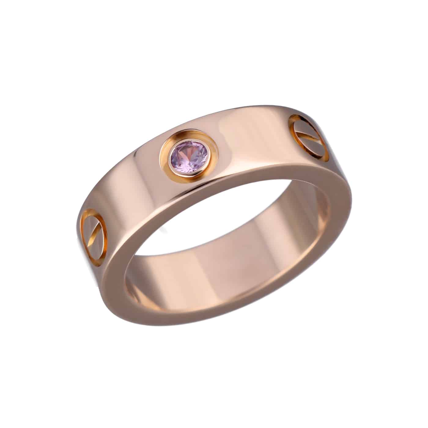 Cartier Love Ring Rosegold 750 Saphir Größe 49