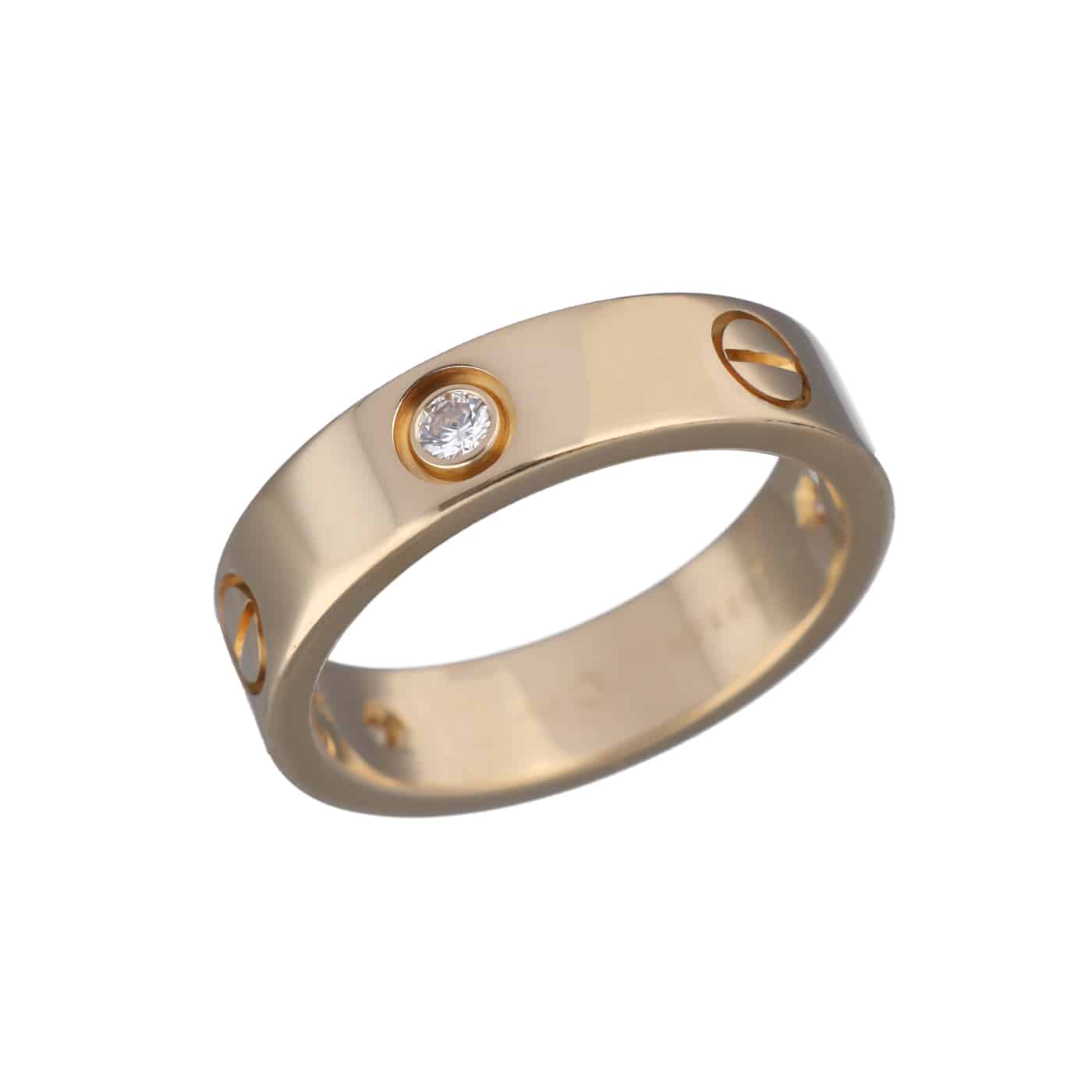 Cartier LOVE Ring 3 Diamanten Gelbgold 750 Größe 60