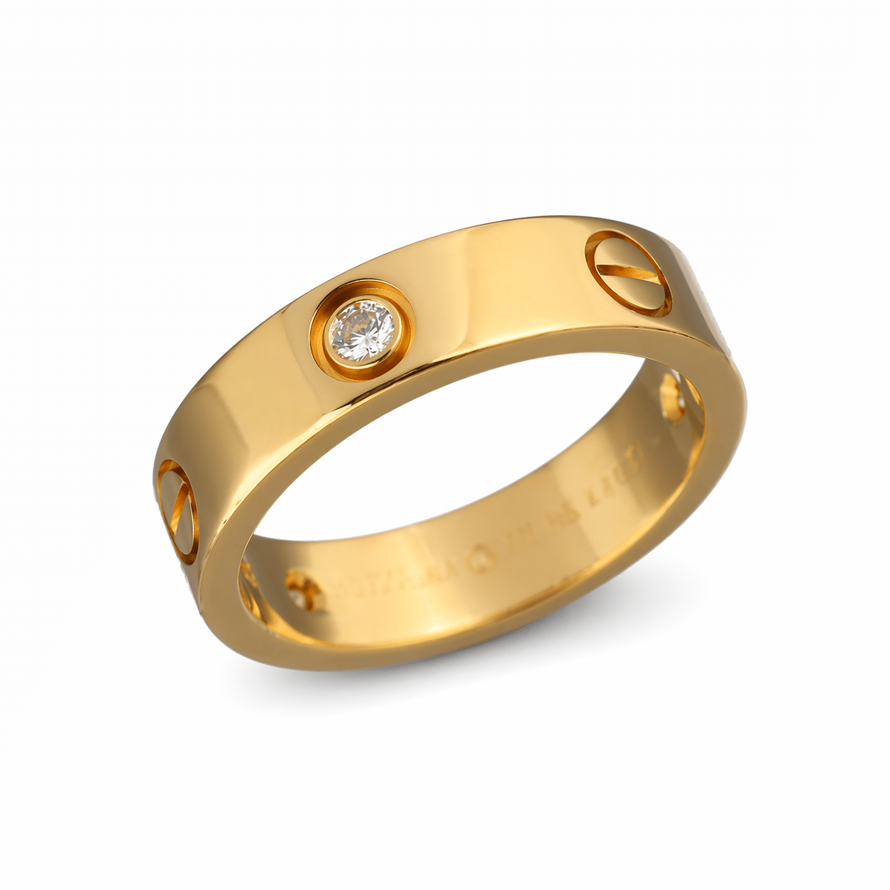 Cartier LOVE Ring 3 Diamanten Gelbgold 750 Größe 60