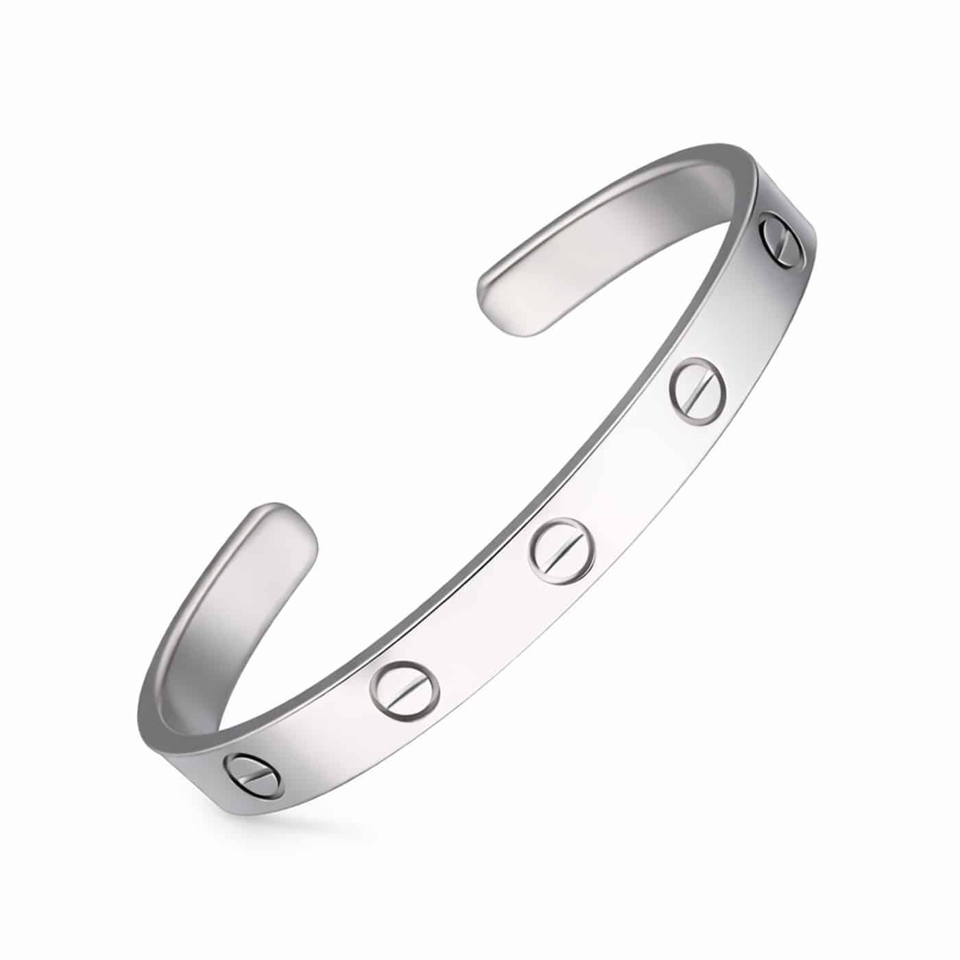 Cartier LOVE Armreif, offen, klassisches Modell Weißgold 750 Größe 16