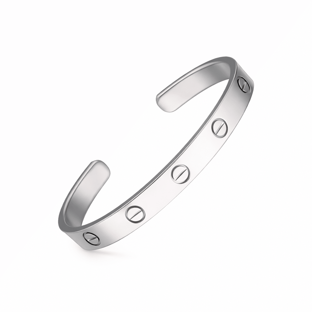 Cartier LOVE Armreif, offen, klassisches Modell Weißgold 750 Größe 16