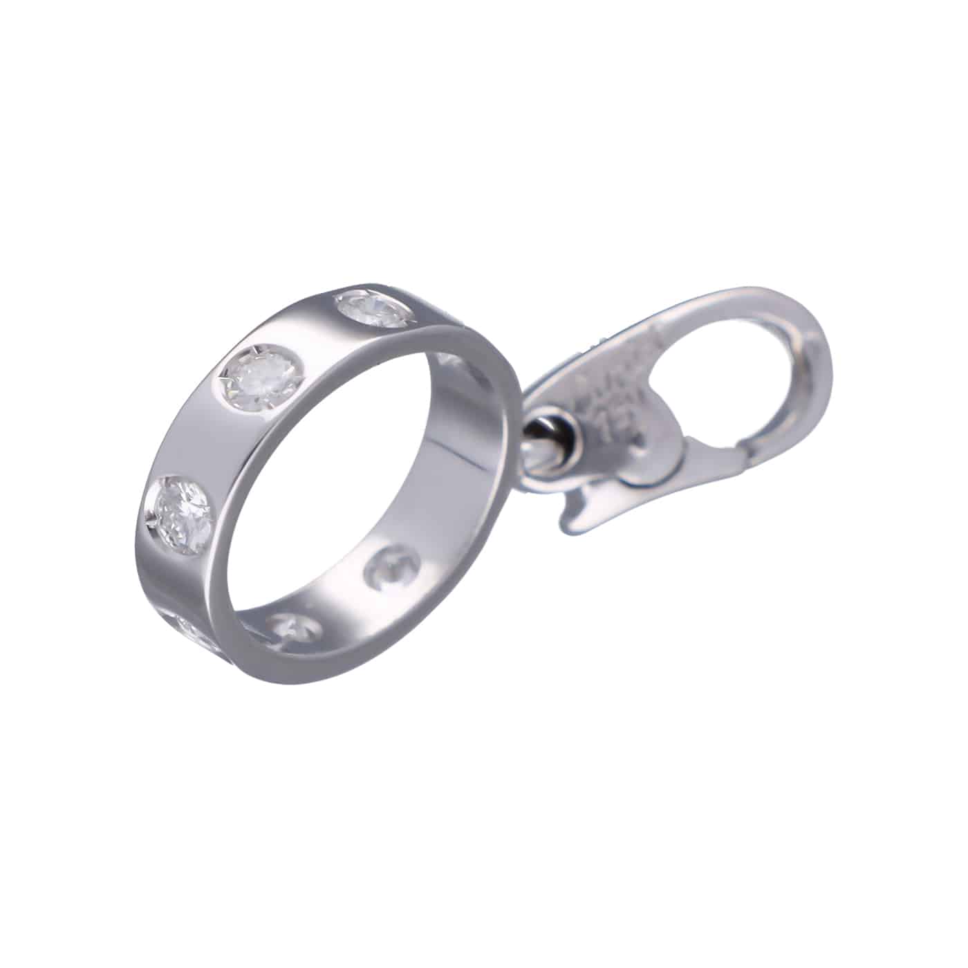 Cartier Love Anhänger Weißgold 750 7 Diamanten