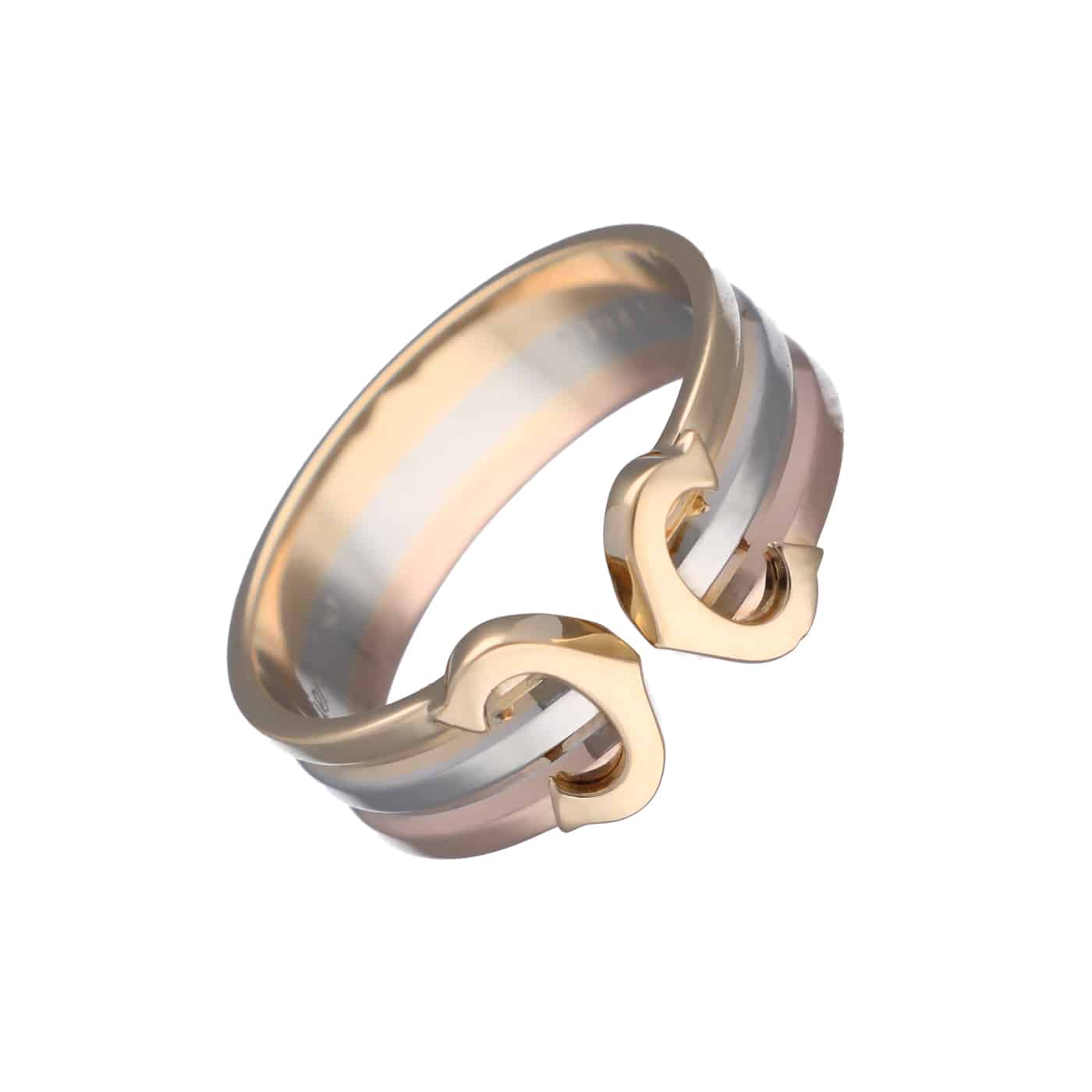 Cartier 2C Ring Größe 52 Gelb- Rose- Weißgold 750