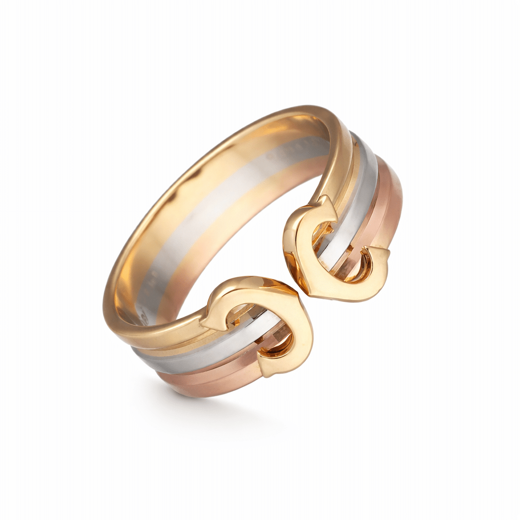 Cartier 2C Ring Größe 52 Gelb- Rose- Weißgold 750