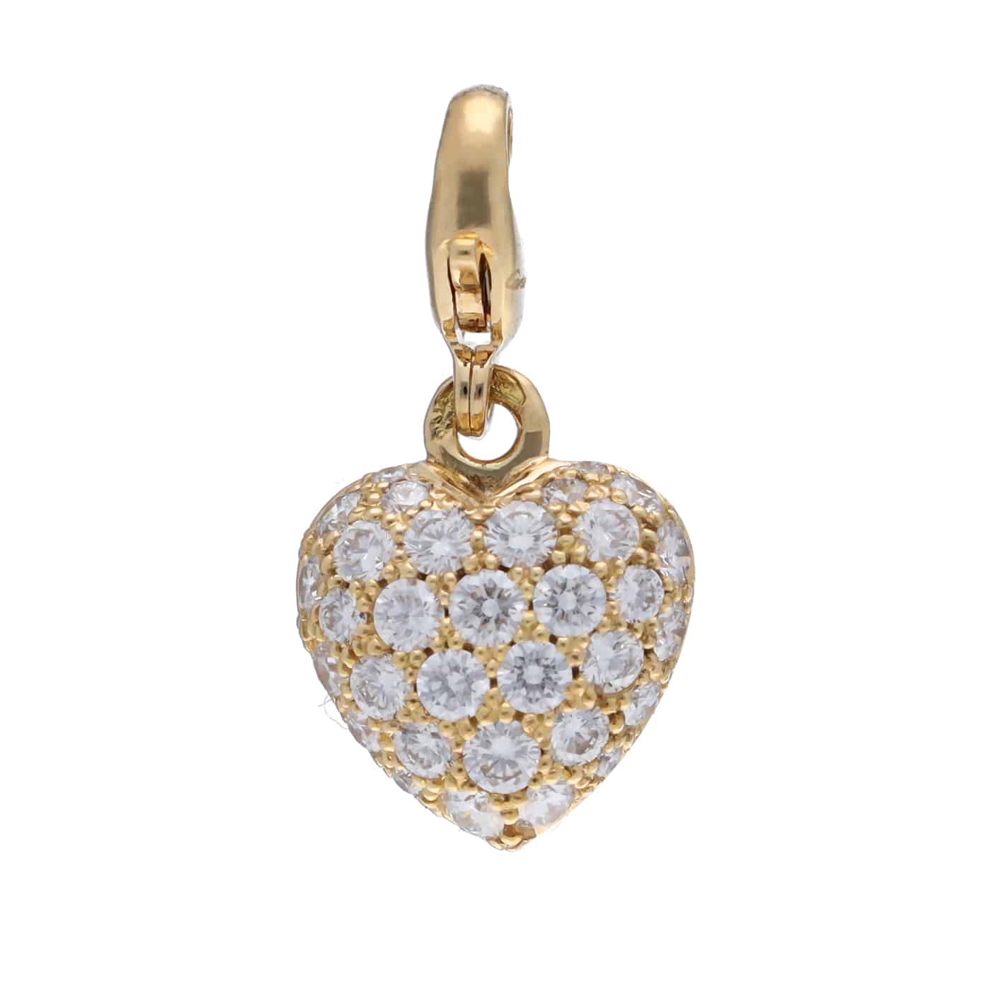 Cartier Heart Pavé Anhänger Gelbgold 750 Diamanten