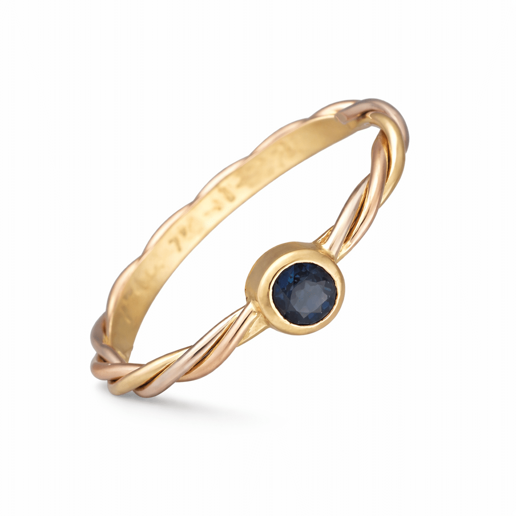 Cartier Trinity Twist Größe 49 Gelb- Rose- Weißgold 750 Saphir